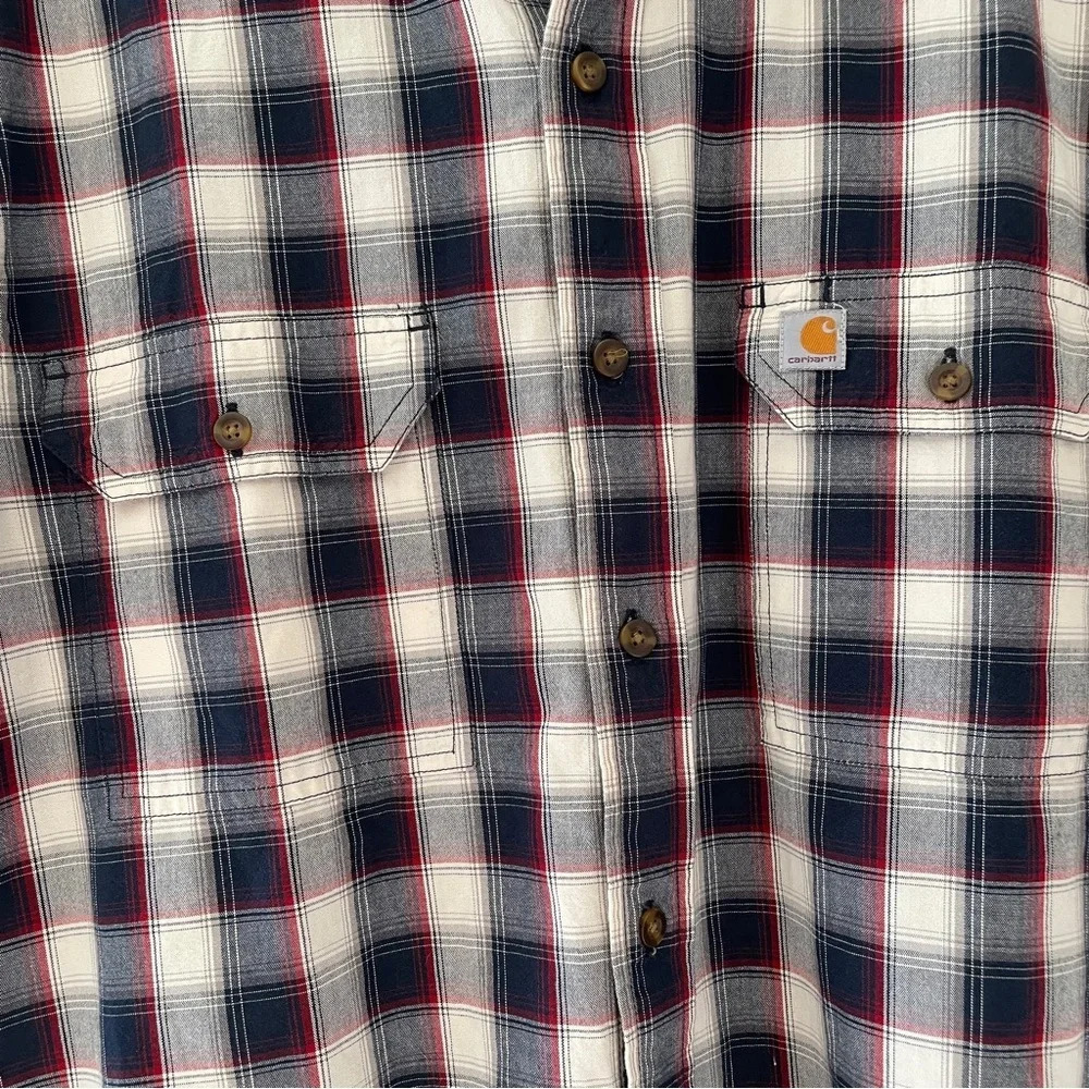 Carhartt plaid button up shirt Size Large - Picture 5 of 6